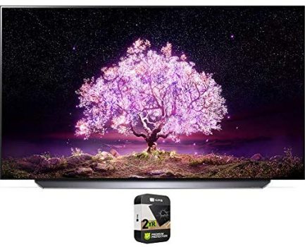 LG OLED65C1PUB 65 Inch 4K Good OLED TV with AI ThinQ 2021 Mannequin Bundle with Premium 2 12 months Prolonged Safety Plan 1