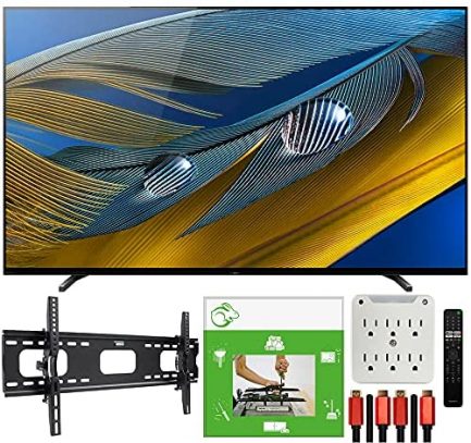 Sony XR65A80J 65" A80J 4K OLED Smart TV (2021) Bundle with TaskRabbit Installation Services + Deco Gear Wall Mount + HDMI Cables + Surge Adapter 1