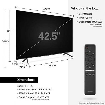 SAMSUNG 43-inch Class QLED Q60T Series - 4K UHD Dual LED Quantum HDR Smart TV with Alexa Built-in (QN43Q60TAFXZA, 2020 Model) 5