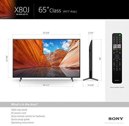 Sony X80J 65 Inch TV: 4K Ultra HD LED Smart Google TV with Dolby Vision HDR and Alexa Compatibility KD65X80J- 2021 Model 6