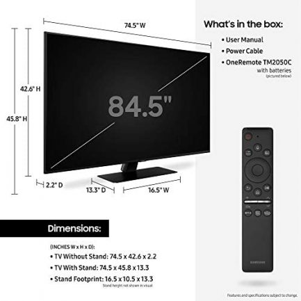 SAMSUNG 85-inch Class QLED Q80T Series - 4K UHD Direct Full Array 12X Quantum HDR 12X Smart TV with Alexa Built-in (QN85Q80TAFXZA, 2020 Model) 5