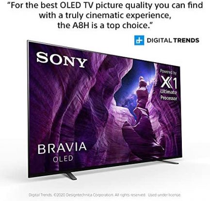 Sony A8H 65-inch TV: BRAVIA OLED 4K Ultra HD Smart TV with HDR and Alexa Compatibility - 2020 Model 4