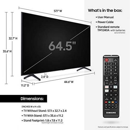 Samsung 65-inch TU-7000 Series Class Smart TV | Crystal UHD - 4K HDR - with Alexa Built-in | UN65TU7000FXZA, 2020 Model 5