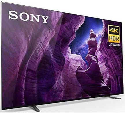 Sony XBR65A8H 65-inch A8H 4K OLED Smart TV (2020 Model) Bundle with Premiere Movies Streaming 2020 + 30-70 Inch TV Wall Mount + 6-Outlet Surge Adapter + 2X 6FT 4K HDMI 2.0 Cable 5