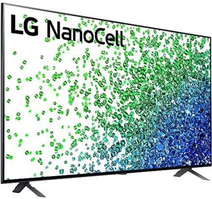 LG 55NANO80UPA 55 Inch NanoCell 80 Series LED 4K UHD Smart webOS TV 2021 Bundle with Premiere Movies Streaming 2020 + 37-100 Inch TV Wall Mount + 6-Outlet Surge Adapter + 2X 6FT 4K HDMI 2.0 Cable 3