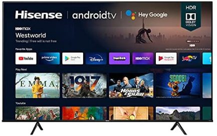 Hisense 75A6G 75-Inch 4K Ultra HD Android Smart TV with Alexa Compatibility (2021 Model) 1