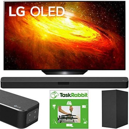 LG OLED65BXPUA 65-inch BX 4K Smart OLED TV with AI ThinQ (2020) Bundle SN5Y 2.1 Channel High Res Audio Sound Bar with DTS Virtual:X and Taskrabbit Installation Service 1