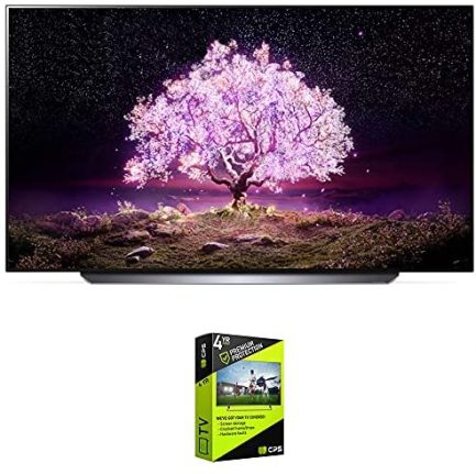 LG OLED83C1PUA 83 inch Class 4K Smart OLED TV with AI ThinQ (2021 Model) Bundle with Premium 4 Year Extended Protection Plan 1