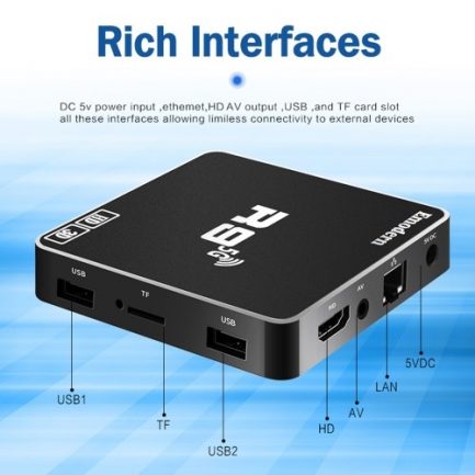 R9 Android 9.0 2.4G/5G WiFi Digital TV Box 4K Media Player with Remote Control