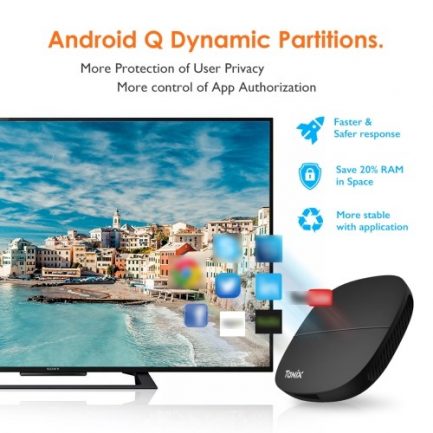 Tanix A3 Android 10.0 TV Box Allwinner H313 Cortex-A53 1GB / 8GB 2.4G WiFi 100M LAN H.265 VP9 Decoding HD Media Player Set Top Box