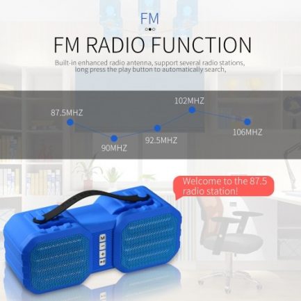 X8 Wireless Bluetooth Speaker Portable HiFi Multi-function Soundbox TWS Stereo Sound Support TF/U Disk/AUX IN/Phone Bracket/FM Radio