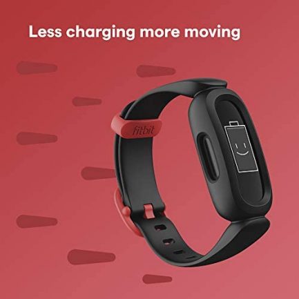 Fitbit Ace 3 Activity Tracker for Kids 6+ One Size, Black/Racer Red 4