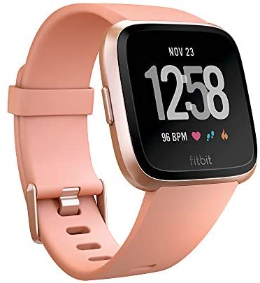 Fitbit Versa Smart Watch, Peach/Rose Gold Aluminium, One Size (S & L Bands Included) 1