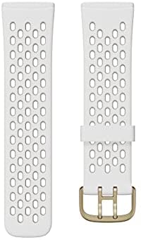 313NfyMJGL._AC_.jpg Fitbit Sense & Fitbit Versa 3 Accessory Band, Official Fitbit Product, Sport, White/Lunar White, Small 2