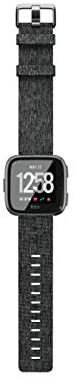 Fitbit Versa Special Edition Smart Watch - Charcoal Woven & Black Band (Renewed) 4