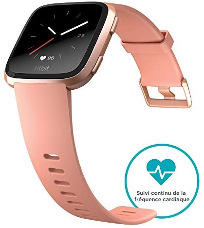 Fitbit Versa Smart Watch, Peach/Rose Gold Aluminium, One Size (S & L Bands Included) 3