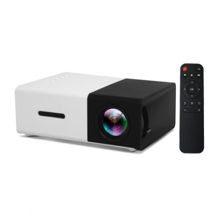 Aibecy YG300 Mini Portable LED Projector Support 1080P 3D Visual Effects 800 Lumens Multimedia Video Movie Projector with USB/TF/HD/AV/Audio Out Interface for Home Theater Entertainment