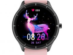 Q21 Smartwatch 128 Touch Screen Heart Rate SpO2 BP Monitor Pink