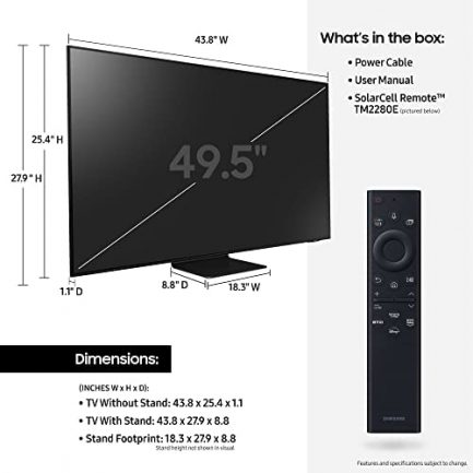 SAMSUNG 50-Inch Class QLED The Frame Series - Quantum HDR Smart TV with Alexa Built-in (QN50LS03BAFXZA, 2022 Model) (Renewed) 5