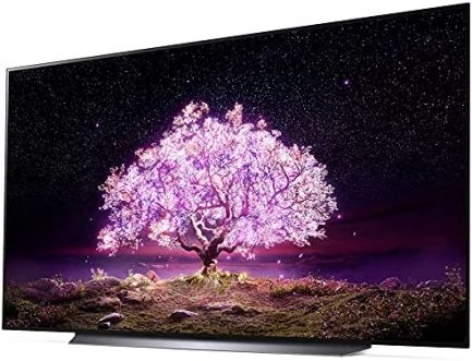 LG OLED83C1PUA 83 inch Class 4K Smart OLED TV with AI ThinQ 2021 Model Bundle with Premiere Movies Streaming 2020 + 37-100 Inch TV Wall Mount + 6-Outlet Surge Adapter + 2X 6FT 4K HDMI 2.0 Cable 4