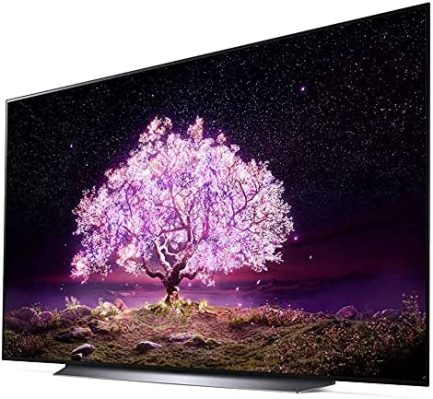 LG OLED83C1PUA 83 inch Class 4K Smart OLED TV with AI ThinQ 2021 Model Bundle with Premiere Movies Streaming 2020 + 37-100 Inch TV Wall Mount + 6-Outlet Surge Adapter + 2X 6FT 4K HDMI 2.0 Cable 5