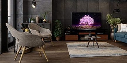 LG OLED65C1PUB 65" 4K Ultra High Definition OLED Smart C1 Series TV with an LG 2.1 Ch. High Resolution Audio Sound Bar with DTS Virtual:X Sound (2021) 4