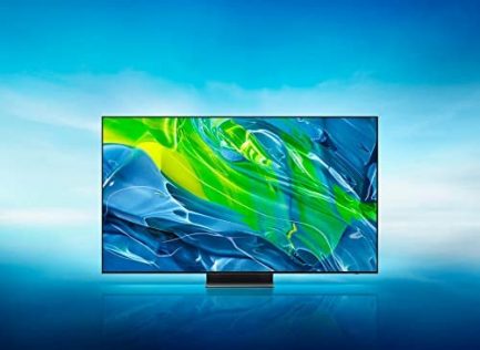 Samsung QN55S95BAFXZA 55" Quantum OLED HDR UHD 4K Smart TV with a Sanus VLF525-B1 Full-Motion Premium Series Mount for 50"-82" Flat Screen TV's (2022) 2