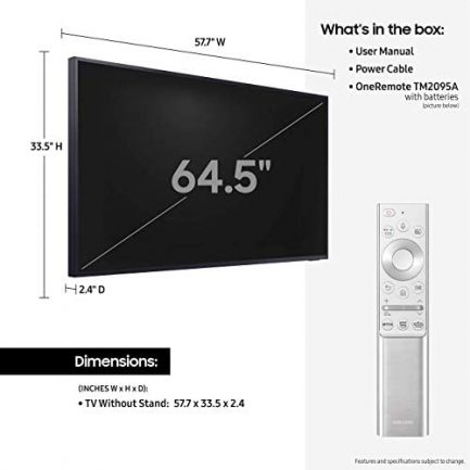 Samsung QN65LST7TA The Terrace 65" Outdoor-Optimized QLED 4K UHD Smart TV with a Samsung WMN-4277TT The Terrace Full Motion Wall Mount for 65” TV (2020) 6