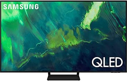 Samsung QN55Q70AA 55 Inch QLED 4K UHD Smart TV (2021) Bundle with HW-A650 3.1ch Soundbar and Subwoofer with Premium 2 YR CPS Enhanced Protection Pack Streaming Kit Deco Gear 2 Pack HDMI Cables 2