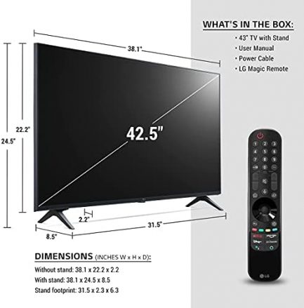 LG 43UP8000PUR Alexa Built-in 43" 4K Smart UHD TV (2021) (Renewed) 3