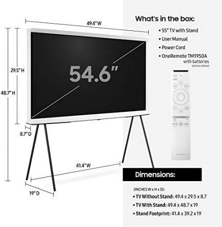 Samsung QN55LS01RAFXZA Serif 55-Inch QLED 4K LS01 Series Ultra HD Smart TV with HDR and Alexa Compatibility (2019 Model) 4