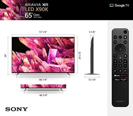 Sony 65 Inch 4K Ultra HD TV X90K Series: BRAVIA XR Full Array LED Smart Google TV with Dolby Vision HDR and Exclusive Features for The Playstation® 5 XR65X90K- 2022 Model 6
