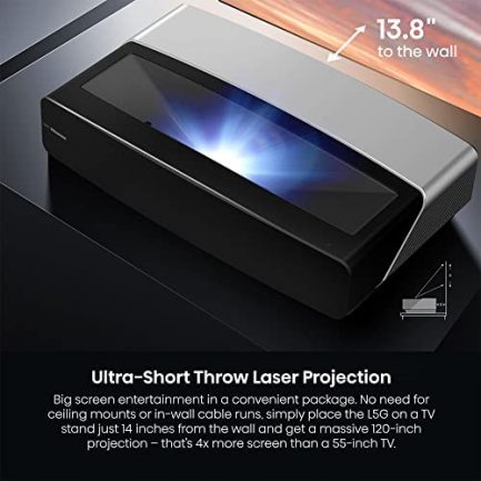 Hisense 120L5G-CINE120A 120" 4K Ultra-Short-Throw Laser TV & 120' ALR Cinema Screen Bundle with Premium 4 YR CPS Enhanced Protection Pack 7