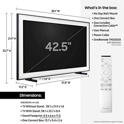 Samsung QN43LS03TA 43" The Frame QLED Smart 4K Ultra High Definition TV (2020) (Renewed) 5