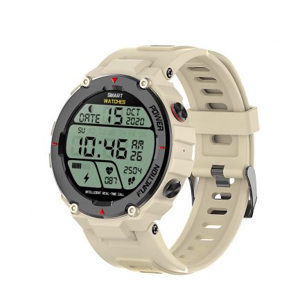 F26 Bluetooth Call Sport Fitness Smart Watch IP68 Waterproof Heart Rate Blood Pressure Monitor Smartwatch - Khaki