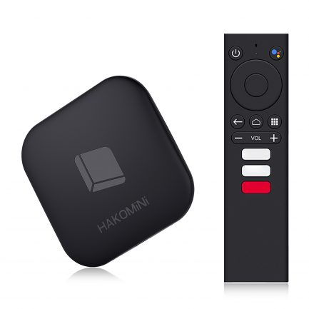 HAKO MINI HK0201 Android 9 TV Box DDR3 2GB EMMC 8GB Portable Remote Streaming Media Player with for Google Assistant Support 4K HDR Global Version - US Plug
