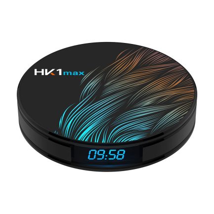HK1MAX Round Shape Android 9.0 RK3328 Quad Core TV Box WiFi Media Player 4+128G - EU Plug