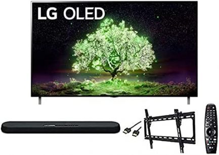 LG OLED77A1 A1 77 inch Class 4K Smart OLED TV w/ThinQ AI Bundle w/Yamaha YAS109 Soundbar, Universal TV Wall Mount and HDMI Cable - LG Authorized Dealer 1