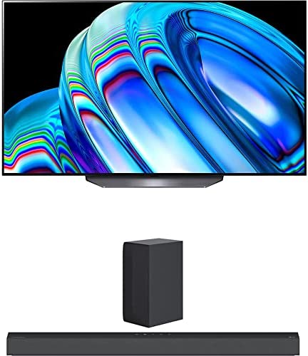 LG OLED77B2PUA 77 Inch HDR 4K Smart OLED TV 2022 Bundle with LG S65Q 3.1 Ch High Res Audio Sound Bar with DTS Virtual: X 1
