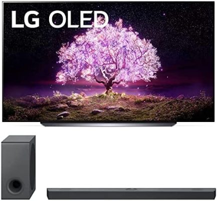 LG OLED83C1PUA 83 inch Class 4K Smart OLED TV w/AI ThinQ (2021 Model) Bundle with S90QY 5.1.3 ch High Res Audio Sound Bar with Dolby Atmos and Apple Airplay 2 1