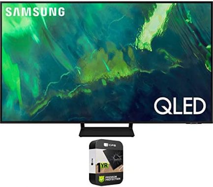 Samsung QN55Q70AAFXZA 55 Inch QLED 4K UHD Smart TV 2021 Bundle with Premium 1 YR CPS Enhanced Protection Pack 1