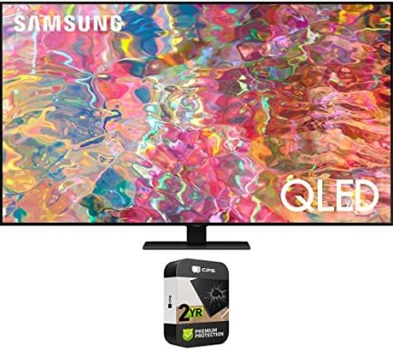 Samsung QN65Q80BAFXZA 65 Inch QLED 4K Smart TV 2022 Bundle with Premium 2 YR CPS Enhanced Protection Pack 1