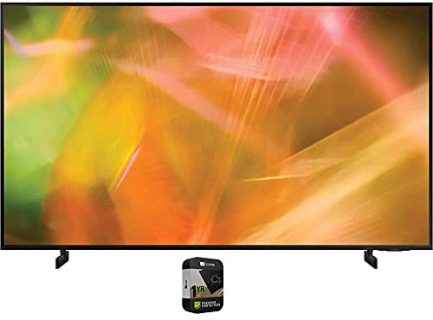 Samsung UN65AU8000FXZA 65 Inch 4K Crystal UHD Smart LED TV 2021 Bundle with Premium 1 YR CPS Enhanced Protection Pack 1