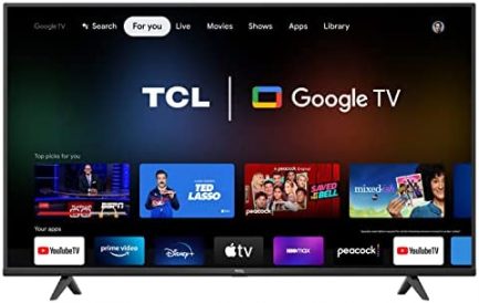TCL 55" Class 4-Series 4K UHD HDR Smart Google TV – 55S446, 2022 Model 1