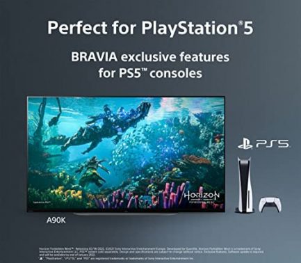 Sony 48 Inch 4K Ultra HD TV A90K Series: BRAVIA XR OLED Smart Google TV with Dolby Vision HDR and Exclusive Features for The Playstation® 5 XR48A90K- 2022 Model (Renewed) 5