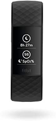 Fitbit Charge 4 Fitness and Activity Tracker with Built-in GPS, Heart Rate, Sleep & Swim Tracking, Black/Black, One Size (S &L Bands Included) 2