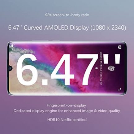 TCL 10 Plus Unlocked Smartphone, 6.47” Curved AMOLED FHD+ Display, Verizon Cellphone 6/64GB with 48MP Rear AI Quad-Camera, 4500mAh Fast Charging Battery, OTG Reverse Charging, Starlight Silver 4