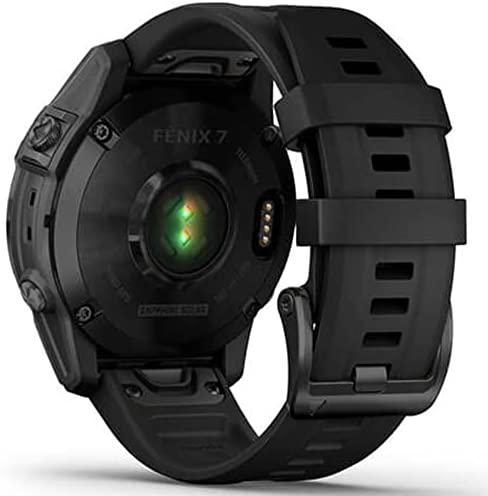 41Qahr8iRwL._AC_.jpg Garmin 010-02540-34 Fenix 7 Sapphire Solar Smartwatch Black DLC Titanium with Black Band Bundle with 2 YR CPS Enhanced Protection Pack 8