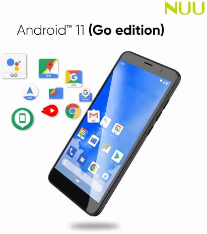 NUU A10L | Unlocked 4G LTE Smartphone | 5.5" Display | 16GB + 2GB RAM | 2500 mAh Battery | Android 12 Go Edition | Compatible with T-Mobile 3