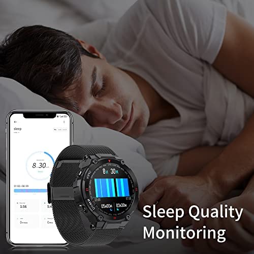 41VvaZpjJXL._AC_.jpg Military Smart Watch for Men Outdoor Tactical Smartwatch, ip67 Waterproof Rugged Bluetooth Dail Calls Speaker 1.3" HD Touch Screen GPS Tracker Heart Rate Sleep Monitor, Compatible with iPhone Samsung 7